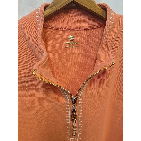 Spartina 449 Serena Half Zip Coastal L Quiet Luxury Cottagecore Resort Dress - Picture 3 of 6